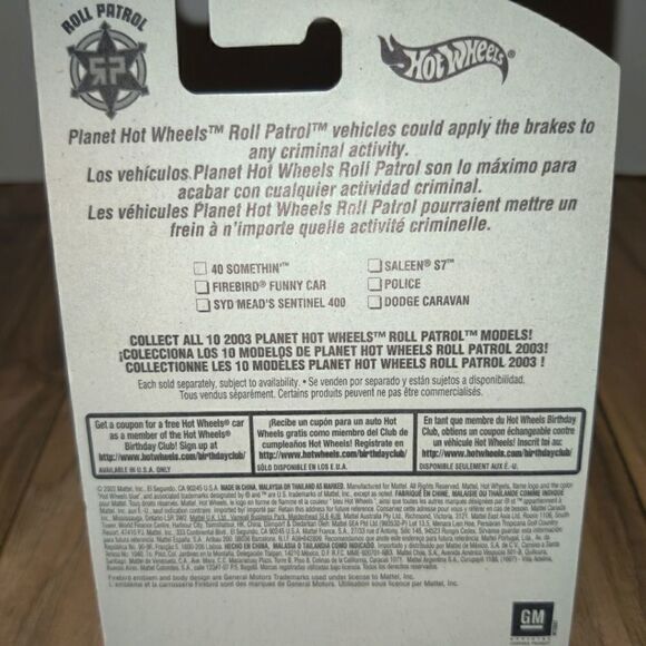 Roll Patrol Series 2003 HOT WHEELS FIREBIRD FUNNY CAR Die-cast Car #142 New - Picture 3 of 4